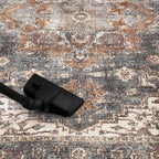 Keen Home Design 5x7 Rug - Machine Washable Area Rug with Non-Slip Backing, Ideal for Living Room, Dining Room, Bedroom - Vintage, Easy Clean, Durable, Low Pile Rug - (5' x 7')