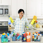 ClearSpace Clear Plastic Storage Bins – XL 6 Pack Perfect Kitchen or Pantry Organization Fridge Organizer and Storage Bins, Cabinet Organizers