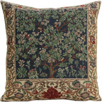 Charlotte Home Furnishings Throw Pillow Covers 16x16 in, Green Tree Decorative Couch Pillow Covers, Boho Decor European Tapestry Cushion Cases, Living Room Cozy Home Decor, Jacquard Woven Soft Cotton