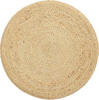 REDEARTH · Cylindrical Pouf Foot Stool Ottoman - Jute Braided Pouffe Poof Accent Sitting Footrest for Living Room, Bedroom, Nursery, Patio, Lounge & Other Rooms (Navy Natural, 18"x18"x14")