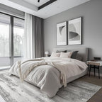 Area Rugs 8x10 for Living Room Bedroom Machine Washable Large Gray Area Rug Abstract Soft Throw Rug, Indoor Floor Cover, Lightweight Non Slip Backing Thin Rug