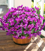 Fake Bougainvillea Artificial Flowers for Outdoors, 4 Bundles Realistic Fake Flower UV Resistant Silk Flowers for Outside, Faux Plants for Planter Patio Porch Window Garden Home Decoration (Purple)