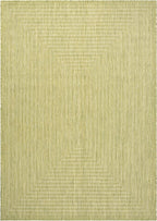 Adiva Rugs Outdoor Indoor Area Rug, Weather Resistant, Easy to Clean, Stain Resistant Floor Mat for Dining Room, Backyard, Deck, Patio (Olive Weiss, 2'6" x 7')