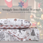 Southshore Fine Living, Inc. Holly Jolly Christmas Holiday Soft Bedding Set 3-Piece Oversized Quilt Set with Quilted Shams, Full/Queen
