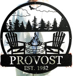 Custom Campfire Sign | Metal Outdoor Sign | Camper Decor | Personalized Camping Gifts | Fire Pit Sign | Outdoor Decor Cabin Sign | Campsite Sign