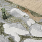 Abani Abstract Grey Green Washable Area Rug – 2' x 3' – Modern Stone-Inspired Design – Regal Collection – Easy to Clean – Durable for High Traffic Areas – Living Room, Bedroom & Office