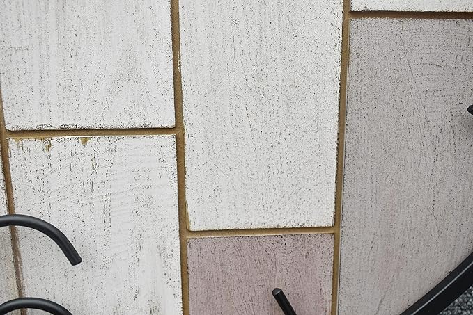 18" Metal Frame Number Multi-Color Mosiac Brown Wooden Wall Clock (Muti-Brown, 18 inch)