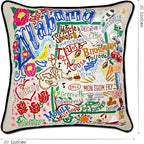 Catstudio Alabama Embroidered Decorative Throw Pillow