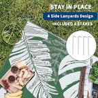 GAOMON Outdoor Rug 8x10 Patio Waterproof Reversible Plastic Straw Rug Modern Foldable Lightweight RV Camping Mat with Portable Bag & 4 Stakes, UV Resistant & Sturdy for Picnic Deck Balcony, Green