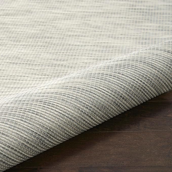 Nourison Home Positano 9' x 12' Light Grey Modern Indoor/Outdoor Rug Polypropylene