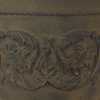 Sunnydaze 19.5-Inch Arabella Large Plant Pot - Polyresin Round Outdoor Planter with Drillable Drainage Holes - 2 Pack - Sable