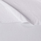 Amazon Basics 3 Piece Bed Sheet Set, 100% Cotton Jersey, Includes Super Soft, Flat and Fitted Sheets, Pillowcase, Twin, White, Solid
