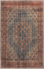 Keen Home Design 2x3 Rug - Machine Washable Entry Rug with Non-Slip Backing, Ideal for Enteryway, Kitchen, Bathroom, Laundry Room - Vintage, Easy Clean, Durable, Low Pile Rug - (2' x 3')