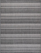 Stripe Outdoor Rug 9x12 Washable Outside Carpet for Indoor Patio Porch Waterproof Easy Cleaning Non Shedding Area Rugs Dark Gray 9 x 12
