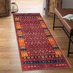 Keen Home Design 2x7 Rug - Machine Washable Runner Rug with Non-Slip Backing, Ideal for Hallway, Entryway, Kitchen, Laundry Room - Vintage, Easy Clean, Durable, Low Pile Rug - (2'6" x 7')
