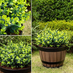 10 Bundles Artificial Plants for Outdoor Fake Plants for Spring Decoration,10 Bundles Faux Eucalyptus Plants for Planter UV Resistant Lifelike for Home Porch Garden（Green）