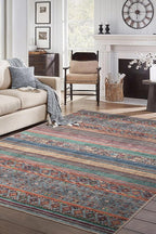 Keen Home Design 6x9 Rug - Machine Washable Area Rug with Non-Slip Backing, Ideal for Living Room, Dining Room, Bedroom - Vintage, Easy Clean, Durable, Low Pile Rug - (6' x 9')