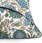 Ridhi Asparagus Green Print Cotton Throw Pillow Covers for Decorative Couch Pillows for Living Room, Chic Boho Cute Outdoor Thanksgiving Pillows Covers Gifts 18x18 Inches