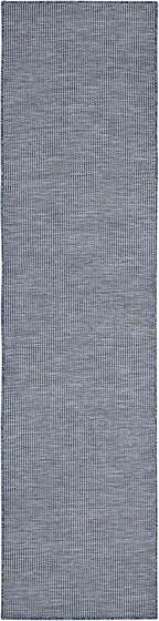 Nourison Positano Navy Blue 2' x 6' Area Rug Easy Clean, Non Shedding, Bed Room, Living Room, Dining Room, Kitchen (6' Runner)