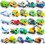 JOYIN 25 Pieces Pull Back Cars and Trucks Toy Vehicles Set for Toddlers, Girls and Boys Kids Play Set, Die-Cast Car, Party Favors, School Gifts, Goodie Bags Stuffers for Kids, Christmas Birthday Gifts