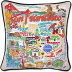 Catstudio San Francisco City Embroidered Decorative Throw Pillow