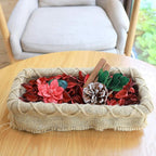 Qingbei Rina Christmas Potpourri Bags,Cinnamon Scented Potpourri Bowl Filler,Red Decorative Dried Flowers Home Fragrance Sachet,Winter Holiday Vase Filler Decor,8.4 oz