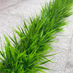 alyptus Artificial Grass Outdoor 12 Bundles Fake Plants Outside Green Onion Faux Greenery Shrubs for Front Porch Planters Pot Décor for Outdoors (Grass)