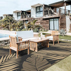 GENIMO Outdoor Rug 10' x 20' Waterproof for Patios Clearance, Reversible Outdoor Plastic Straw Camping Rug Carpet, Large Area Rugs Mats for RV, Camper, Deck, Balcony, Porch, Beach, Picnic, Black&Brown