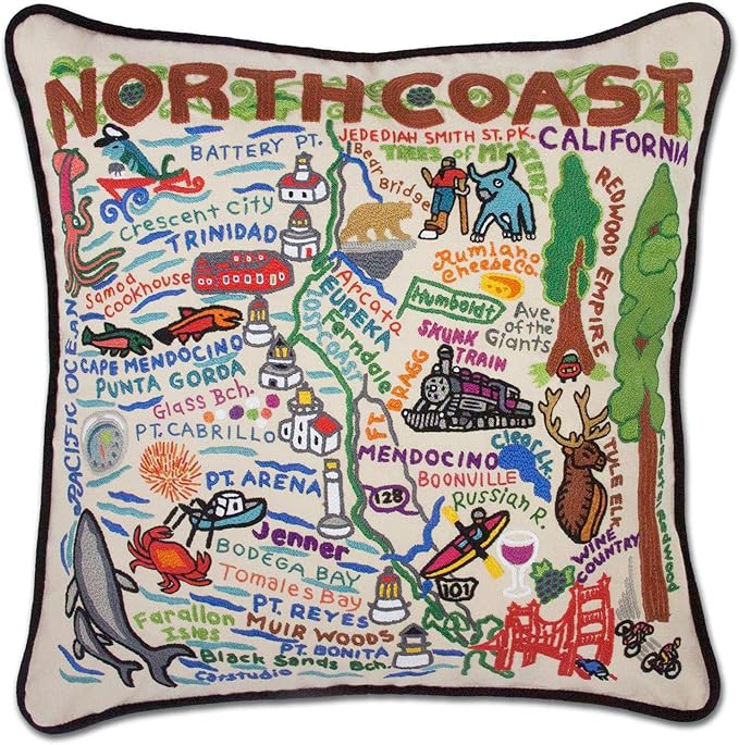 Catstudio North Coast Embroidered Decorative Throw Pillow