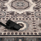 Keen Home Design 4x6 Rug - Machine Washable Area Rug with Non-Slip Backing, Ideal for Living Room, Dining Room, Bedroom - Vintage, Easy Clean, Durable, Low Pile Rug - (4' x 6')