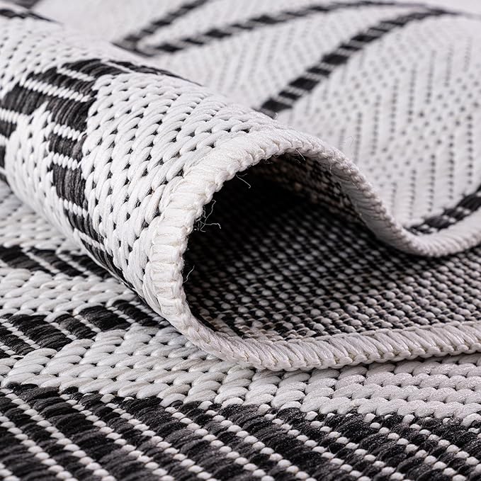 Keen Home Design Terrace Outdoor Round Rug - 8ft Round Washable Indoor/Outdoor Rug for Patio, Kitchen, Balcony, Beach, Garden, Deck and Porch, Size: 7'7" Round