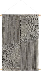 Mark&Day Wall Art, Gerlos Modern Farmhouse Black Macrame Tapestry Wall Hanging for Living Room, Bedroom, Office or Kitchen (36"H x 24"W)