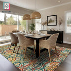 RUGSURE Washable Area Rugs, 6' x 9' - 1/6 Thick - Stain & Water Resistant Non-Slip - Perfect Resistant Rug for Living Room, Bedroom, Nursery, Pet & Child Friendly, Vibrant Colors Rugs, Multicolor