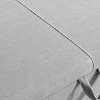 Furniliving 51.75" Storage Ottoman Bench for Living Room, Modern Bedroom Bench with Rolled Arm Upholstered End of Bed Bench Shoe Storage Bench Indoor Bench with Wood Legs Entryway Bench,Grey, Linen