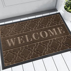 Yimobra Fall Door Mat Outdoor Indoor 29.5x17, All-Weather Waterproof Front Door Mat Outside Entrance, Non-Slip Low Profile Porch Patio Doormat, Brown
