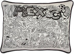 Catstudio Mexico Hand-Guided Machine Embroidered Decorative Throw Pillow