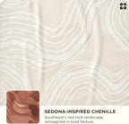 Bedsure 100% Cotton Throw Blanket for Couch - Chenille Woven Textured Blanket Gifts for Women, Cozy and Soft for All Seasons, Home Decor Boho Throw for Bed, Sofa, Oat Milk, 50x60 Inches