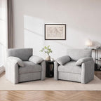 Chenille Oversized Armchair, 38.6'" Wide Accent Chairs for Living Room & Bedroom Modern Lounge Chair, Upholstered Mid-Century Reading Chair (LightGrey, 1 Pack)