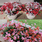 20 Bundles Artificial Flowers for Outdoors, UV Resistant Fake Flowers with Plastic Plants, Faux Silk Flowers for Planter outdoors, Fake realistic flowers For Window Box Front Porch Patio Decor-Red