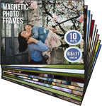 10 Pack Magnetic Picture Frames for Refrigerator - 8.5 x 11 in Magnet Picture Frames for Fridge - Magnetic Photo Sleeves - Locker Magnet Frame - 8.5x11 Magnetic Photo Frames - Magnetic Picture Holder