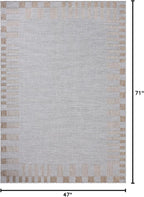 Loloi Amber Lewis Topanga Collection TOP-08 Silver/Natural 3'-11" x 5'-11" Indoor/Outdoor Accent Rug