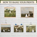 LANCHI95 6 Pcs 8x10 In Halloween Wall Art Prints, Vintage Witch Posters, Cute Ghost Pictures for Bedroom Decor (UNFRAMED)