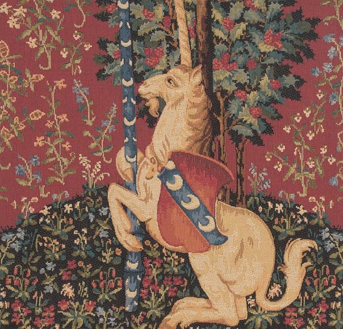 Charlotte Home Furnishings Decorative Pillow Covers for Couch 18X18 in Unicorn Throw Pillow Covers for Sofa Tapestry Square Pillow Cases for Bed Living Room Soft European Cotton Jacquard Woven