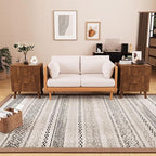 Fluted 3 Drawer Dressers, Modern Closet Dressers Chest of Drawers, Wood Storage Dresser Chest of Drawers Organizer for Bedroom Living Room Hallway Closet, Walnut, 2 Sets