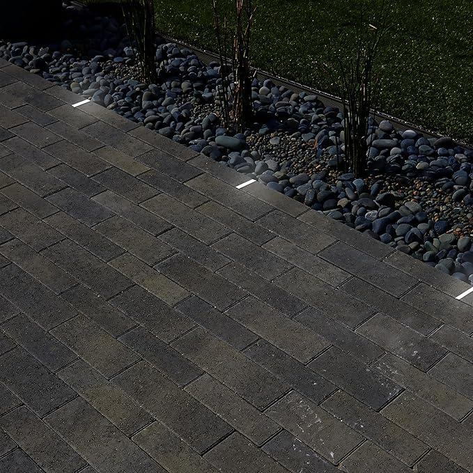LUMENGY Paver Light Slim 0.5x4 Inch (0.47 x 3.93) Glare-Free Steel Lighting for Pavers, Brick, Walls, Driveways, Walkways & Pathways, 5000K Daylight, Waterproof, Drive-Over, Weird 12V AC/DC
