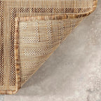 nuLOOM 4' x 6' Outdoor Area Rug, Casual Design With Striped Border, Stain Resistant, Highly Durable, For Patio, Balcony, Bedroom, Living Room, Dining Room, Bathroom, Light Brown