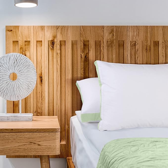 Utopia Bedding Bed Pillows for Sleeping Queen Size (Sage Green), Set of 2, Cooling Hotel Quality, Gusseted Pillow for Back, Stomach or Side Sleepers