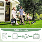 GENIMO Outdoor Rug 6' x 9' Waterproof for Patios Clearance, Reversible Outdoor Plastic Straw Camping Rug Carpet, Large Area Rugs Mats for RV, Camper, Deck, Balcony, Porch, Beach, Navy Blue&White