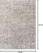 BoutiqueRugs Keita Contemporary Mosaic Area Rug - High Pile Fluffy Soft Shag Carpet for Living Room, Bedroom - Cream, Brown - 18" x 18" Sample