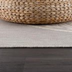 CAMILSON Outdoor Rug 5x7 Modern Area Rugs for Indoor and Outdoor Patios and Porches - Waterproof, Washable, Non-Shedding, Easy-to-Clean Outside Carpet (5 x 7, Medallion - Grey/White)